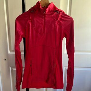 LULULEMON 1/4 Zip Pink Windbreaker Shell - Size 2